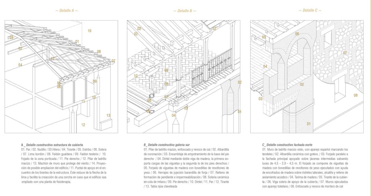 Detalles constructivos del Centro de Mayores