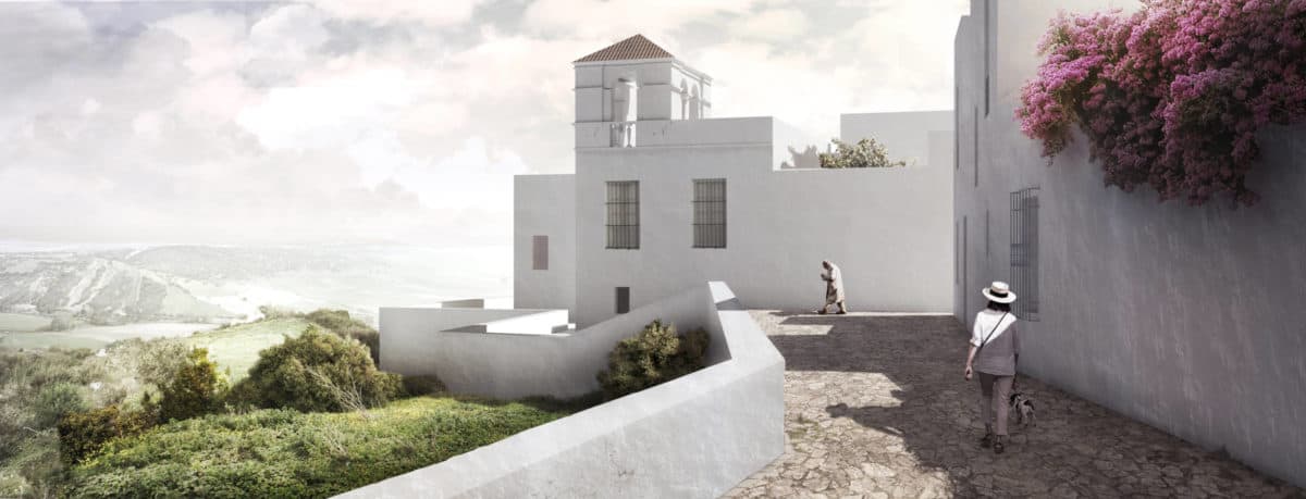 Vista de la cornisa de Vejer desde el paseo