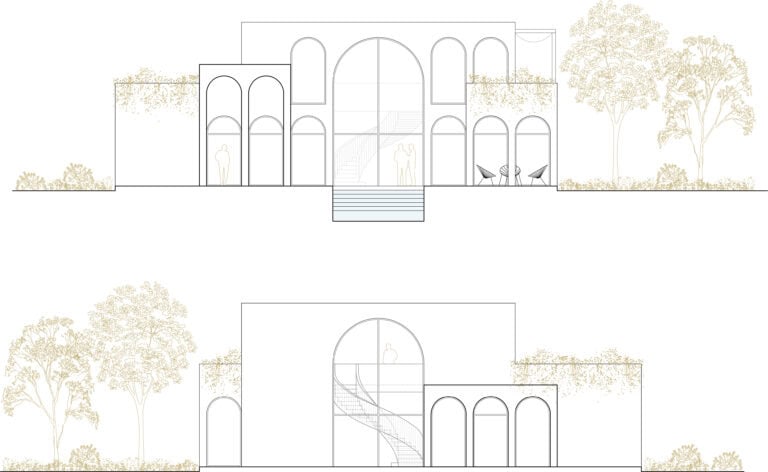 ALZADOS FRONTALES DE LA CASA BIERZO EN LEÓN DE JIMENEZ LINARES ARQUITECTOS