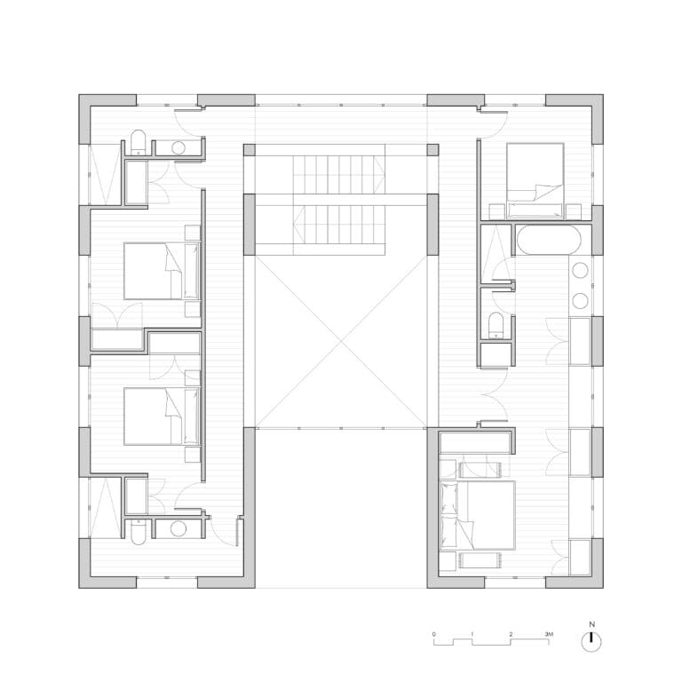 PLANTA PRIMERA DE LA CASA ROBLE EN MADRID DE JIMENEZ LINARES