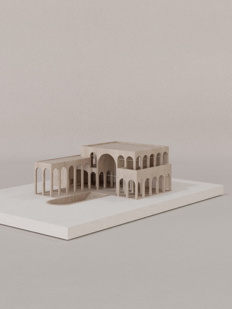 Imagen de la maqueta para la vivienda unifamiliar en El Bierzo, León, de jimenez linares arquitectos