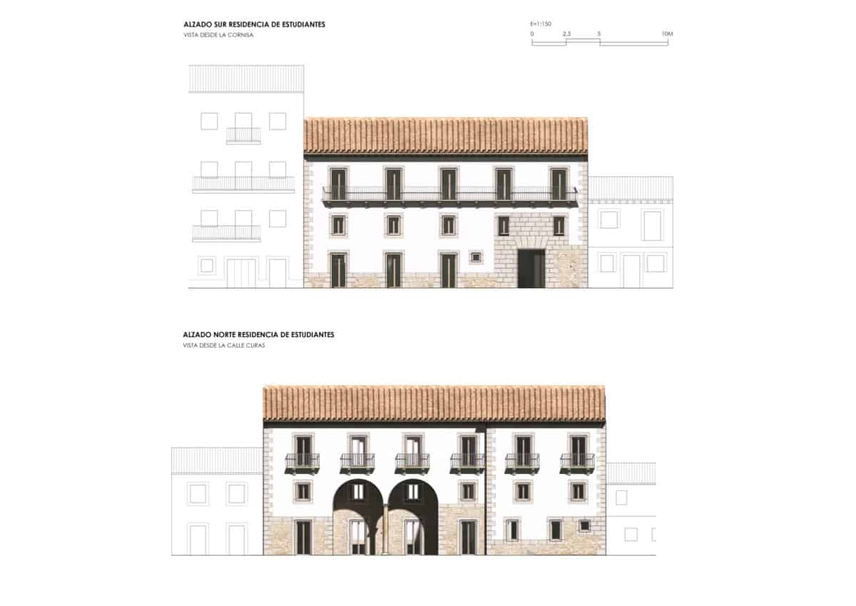 Alzados Residencia de estudiantes